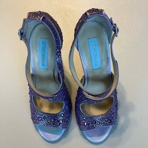 New Betsey Johnson Blue Collection Purple Embellished Heels